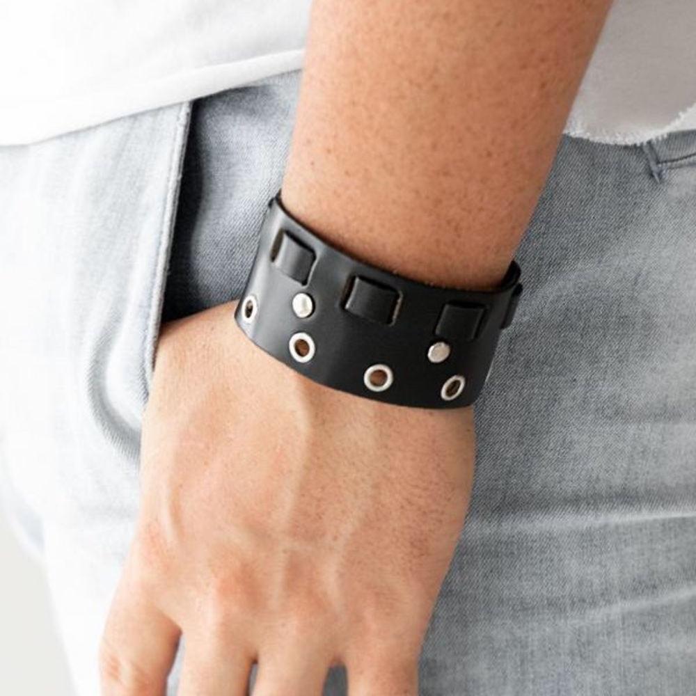 Black Moto Cuff